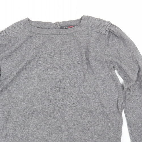 Love Label Womens Grey   Pullover Jumper Size 14
