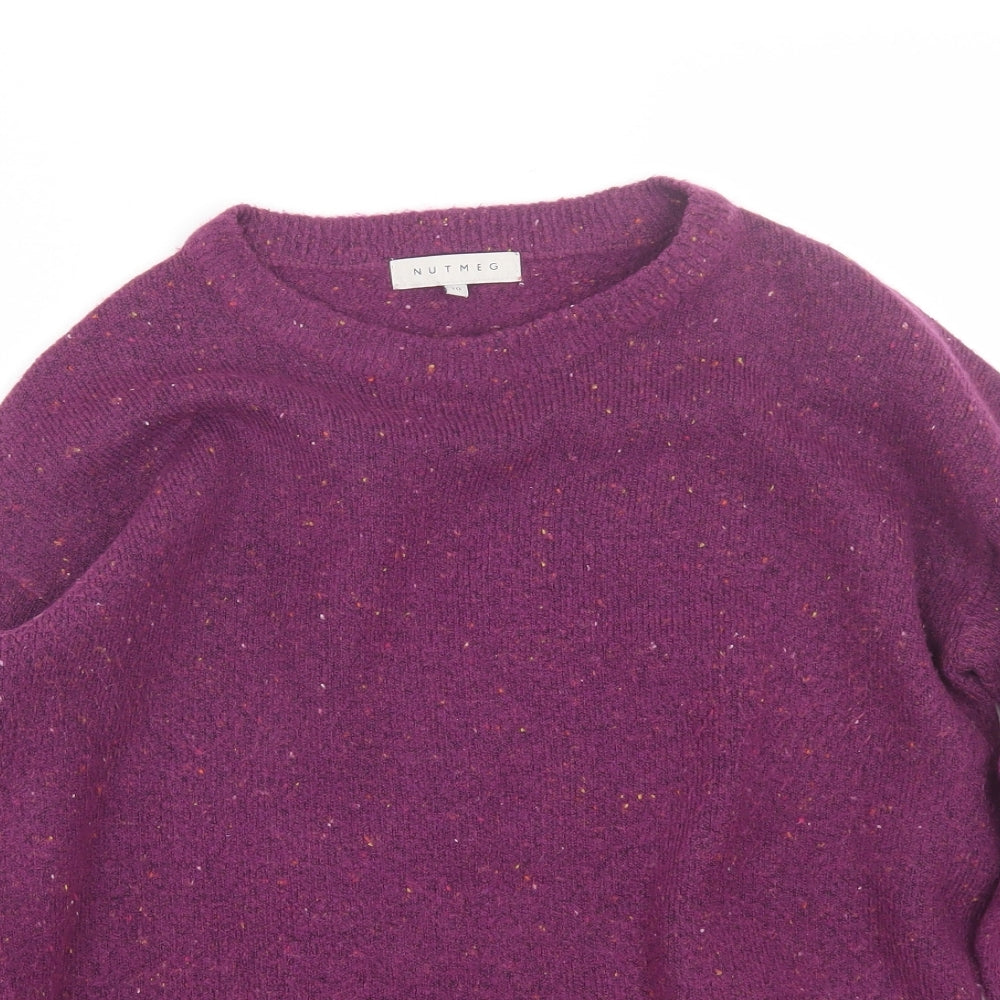 Nutmeg Womens Purple   Pullover Jumper Size 10