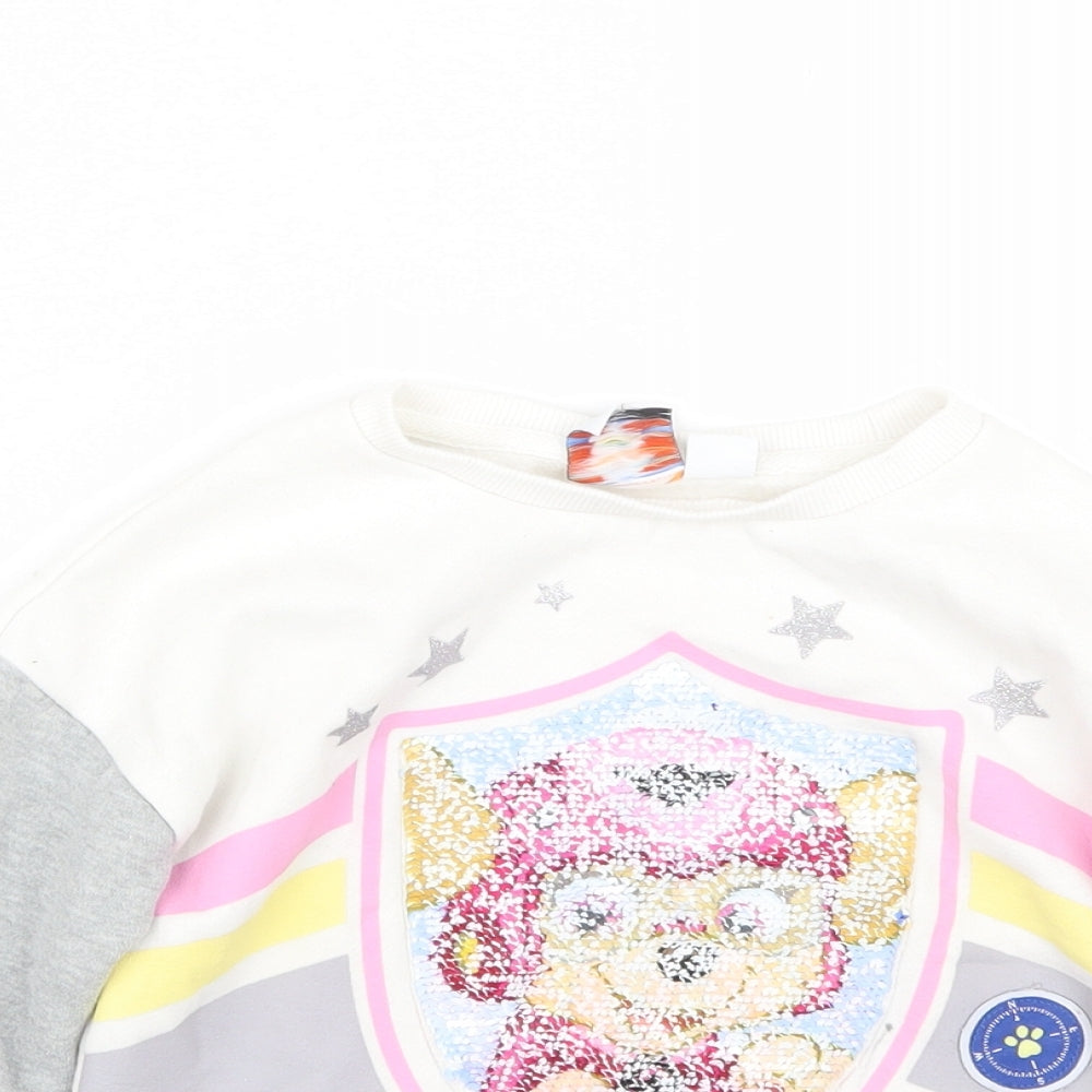 Primark Girls Multicoloured   Pullover Sweatshirt Size 5-6 Years  - Paw patrol
