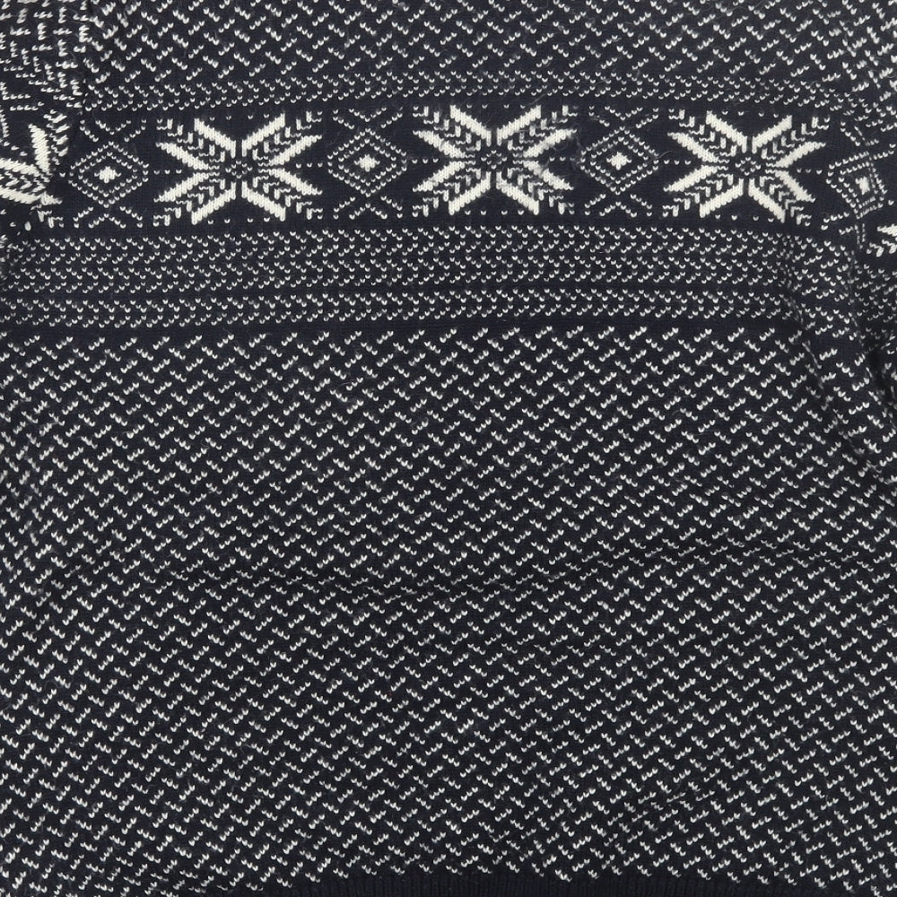 Preworn Mens Blue Fair Isle  Pullover Jumper Size XL