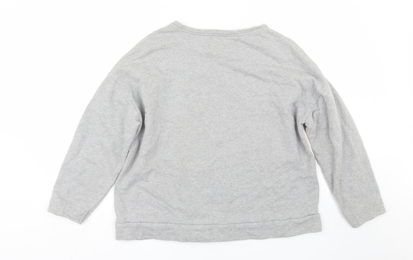 KIN Womens Grey Floral  Pullover Jumper Size M