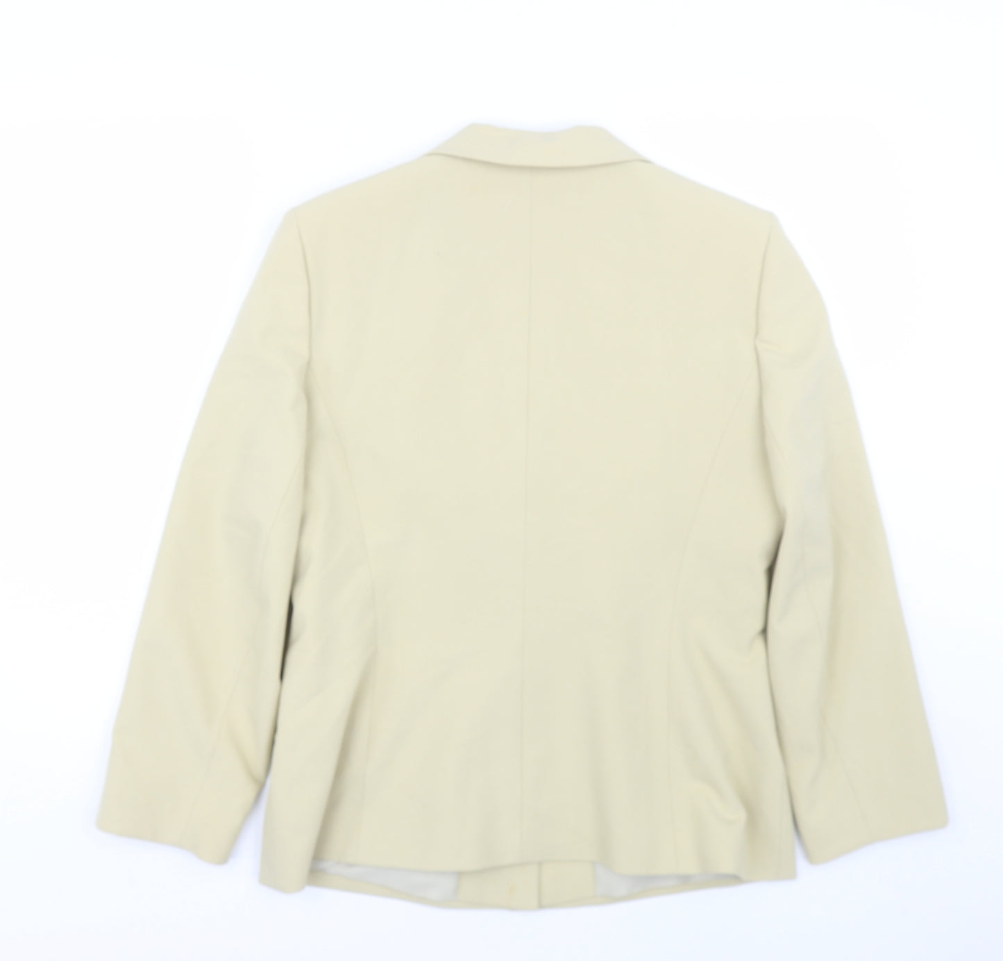 Preworn Womens Beige   Jacket Suit Size 14