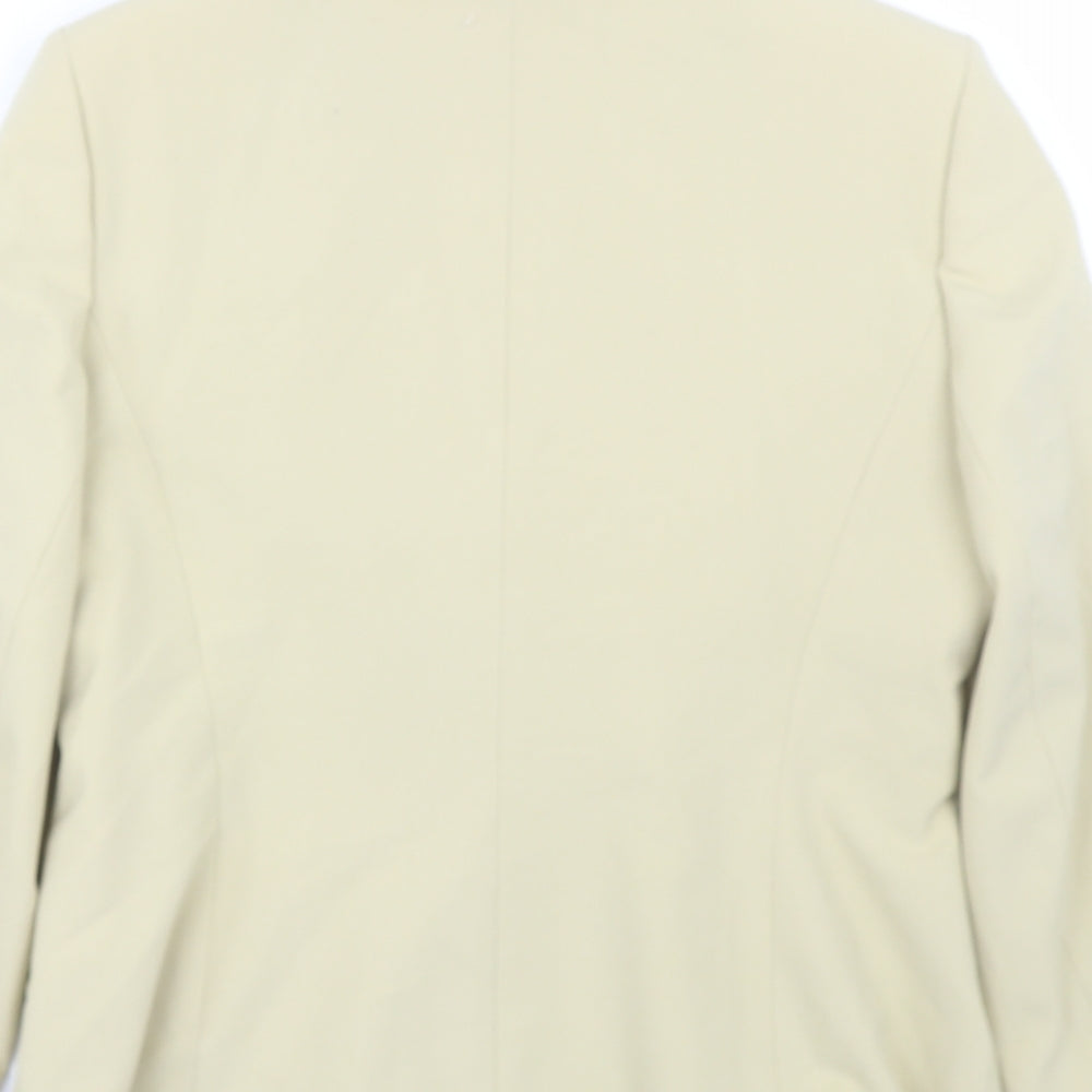 Preworn Womens Beige   Jacket Suit Size 14