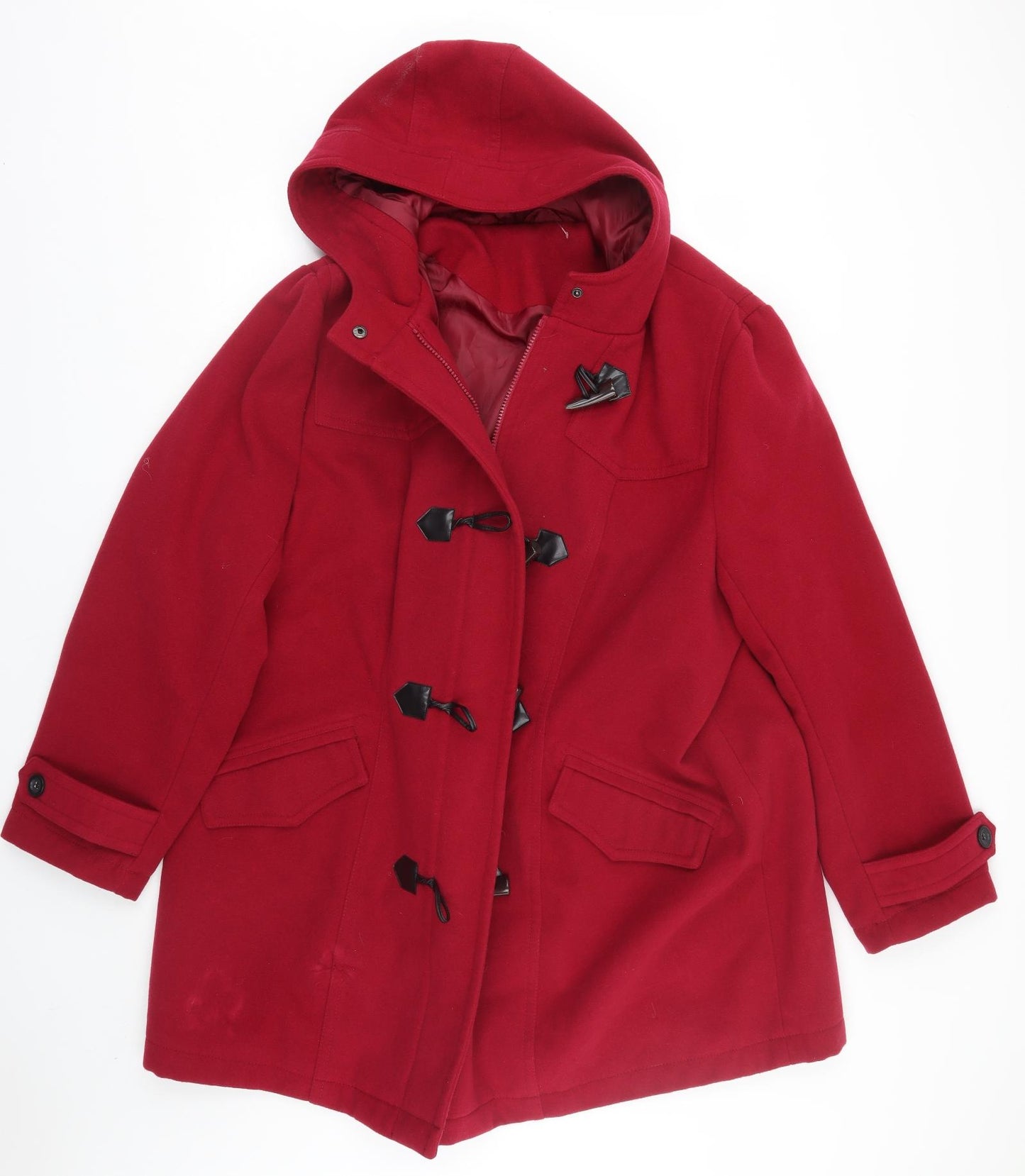 Preworn Womens Red   Jacket Coat Size 26