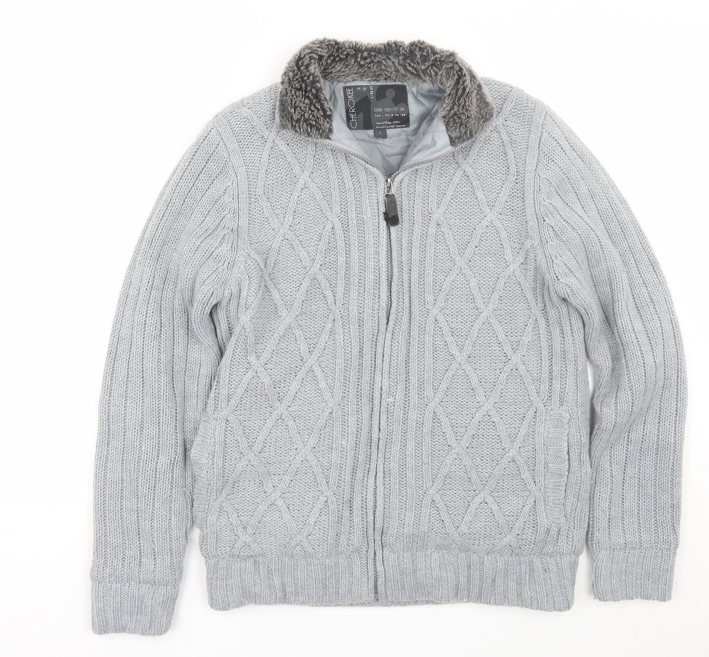Cherokee Mens Grey   Full Zip Jumper Size S