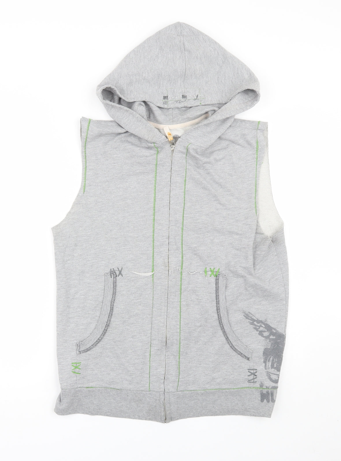 Tom Wolfe Womens Grey   Full Zip Hoodie Size L