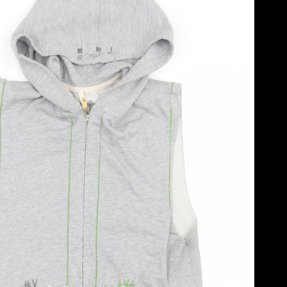Tom Wolfe Womens Grey   Full Zip Hoodie Size L