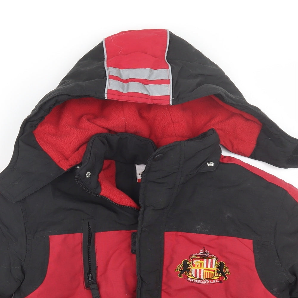 Sunderland AFC Boys Red   Basic Jacket Coat Size 5-6 Years  - Sunderland AFC