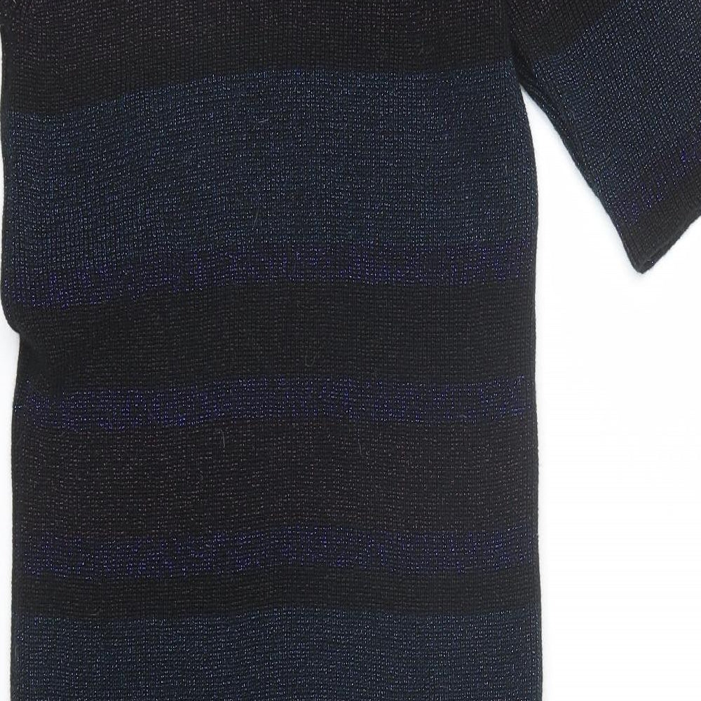 F&F Womens Black Striped  T-Shirt Dress  Size 16