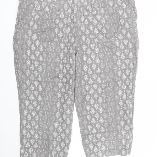 NEXT Womens Grey Floral  Chino Shorts Size 24