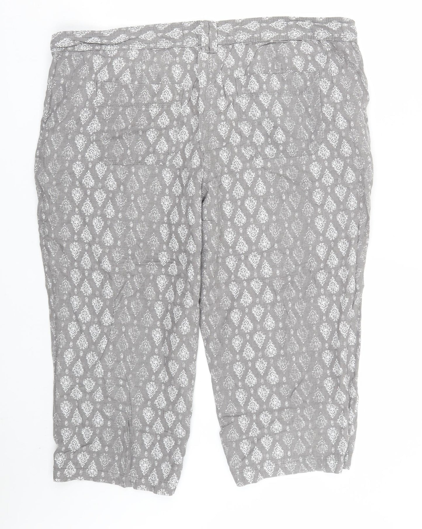 NEXT Womens Grey Floral  Chino Shorts Size 24