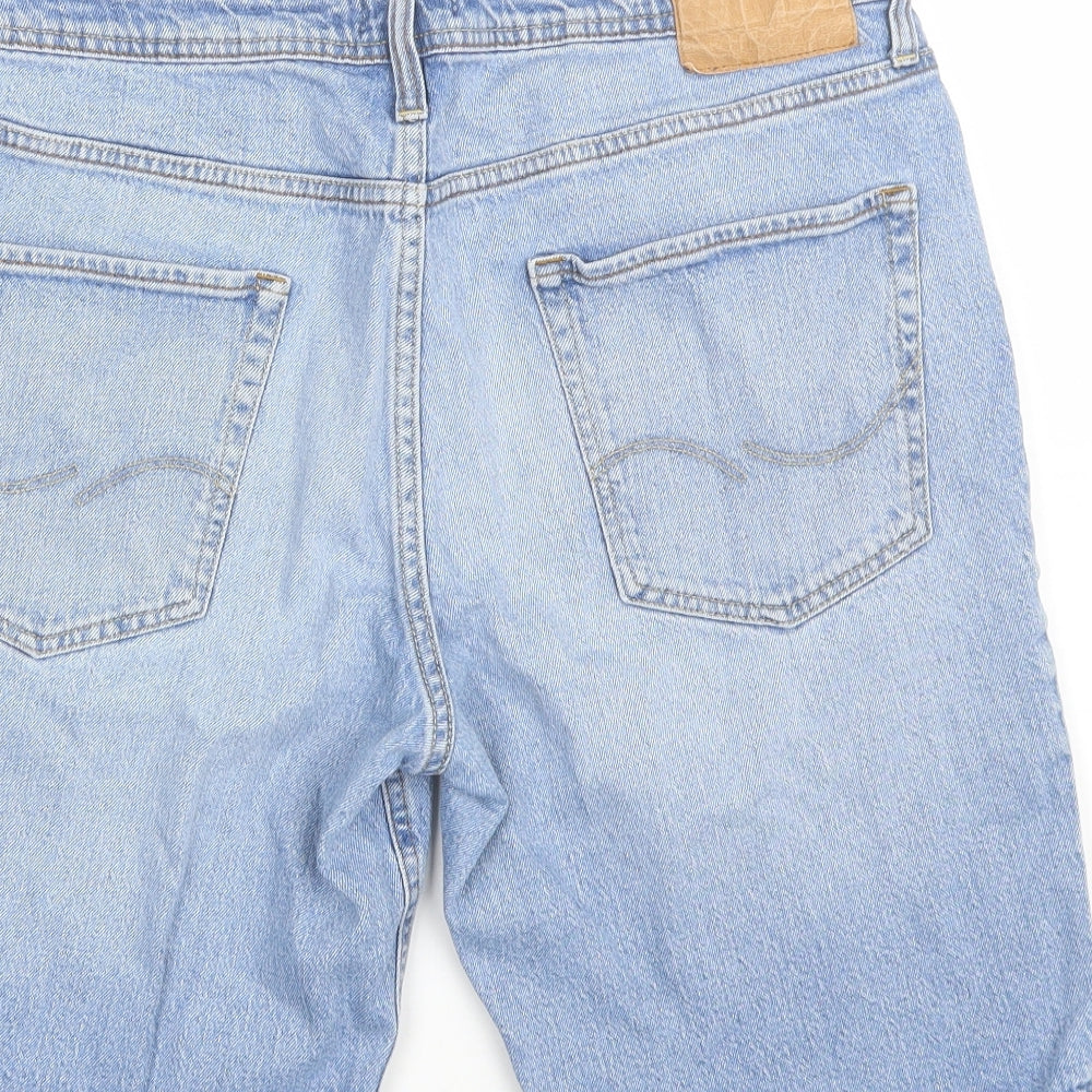JACK & JONES Mens Blue  Denim Bermuda Shorts Size 34