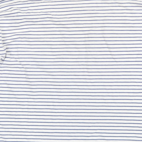 New Look Womens White Striped  Basic T-Shirt Size 14