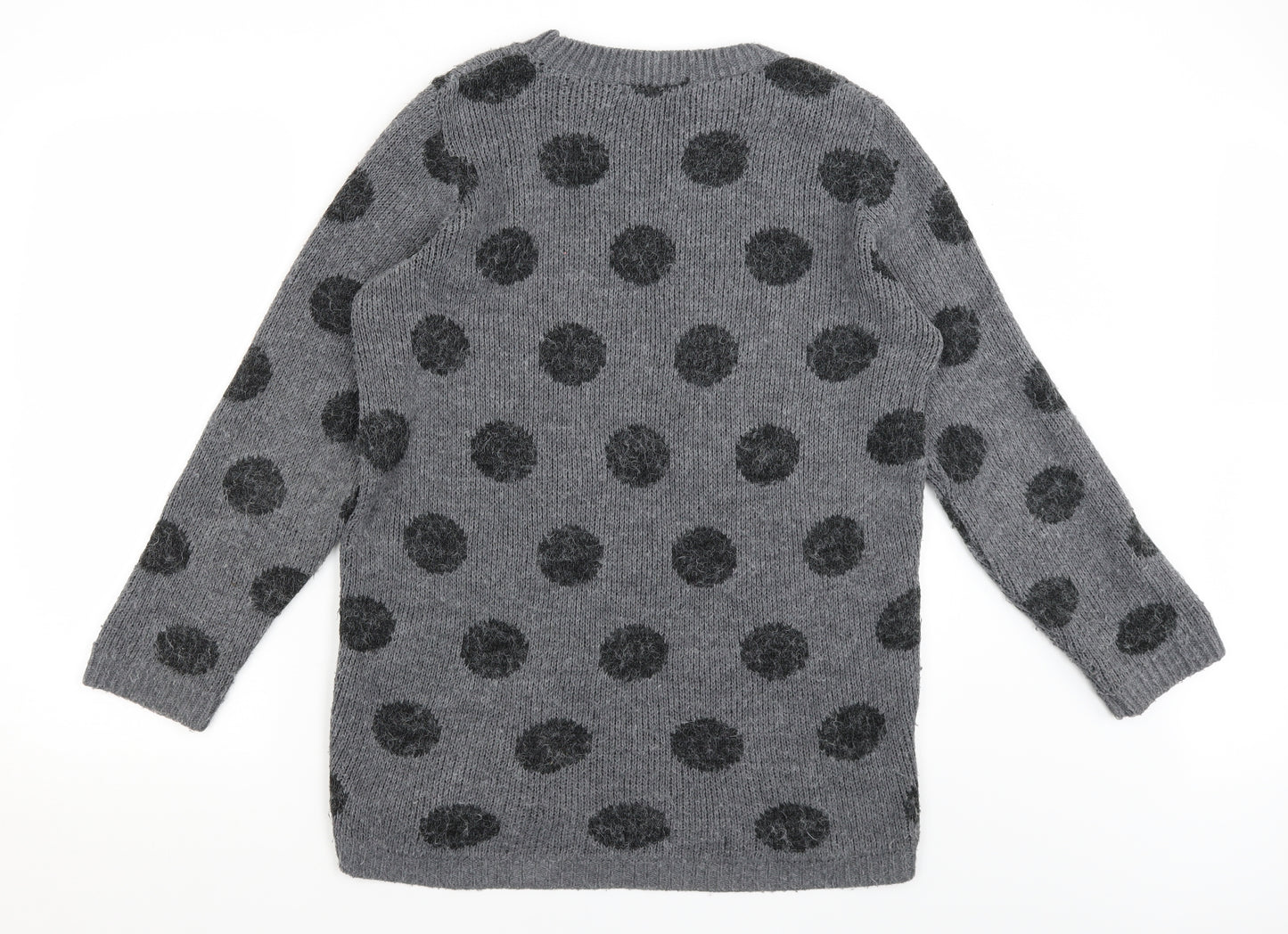 Venus Womens Grey Polka Dot  Pullover Jumper Size M