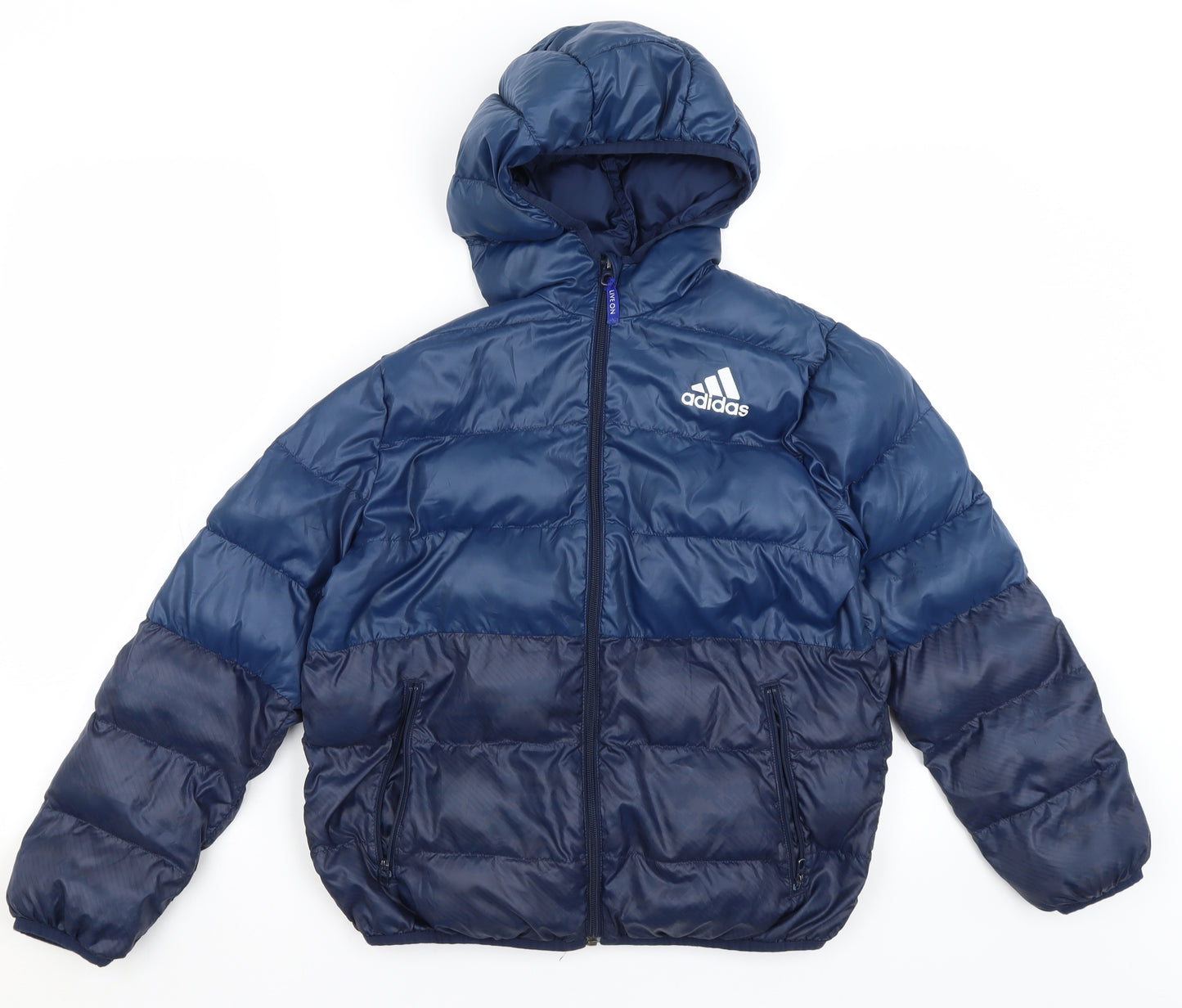 adidas Boys Blue   Parka Coat Size 11-12 Years