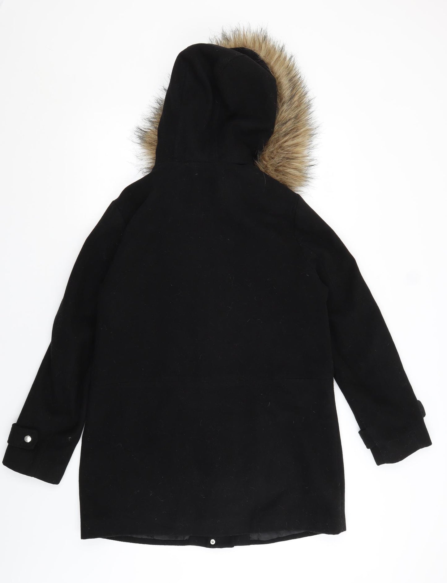 New Look Womens Black   Overcoat Coat Size 14