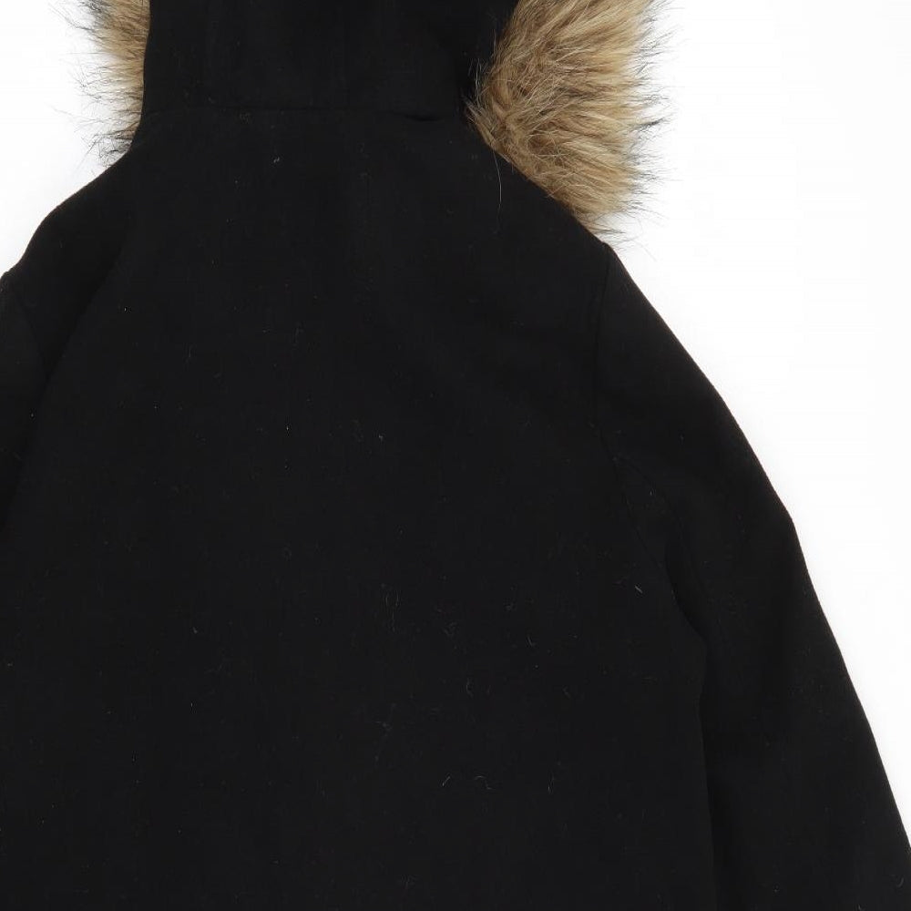 New Look Womens Black   Overcoat Coat Size 14