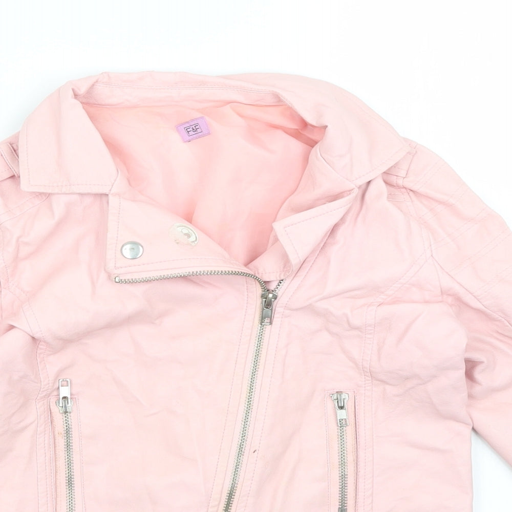 F&F Girls Pink   Jacket  Size 9-10 Years