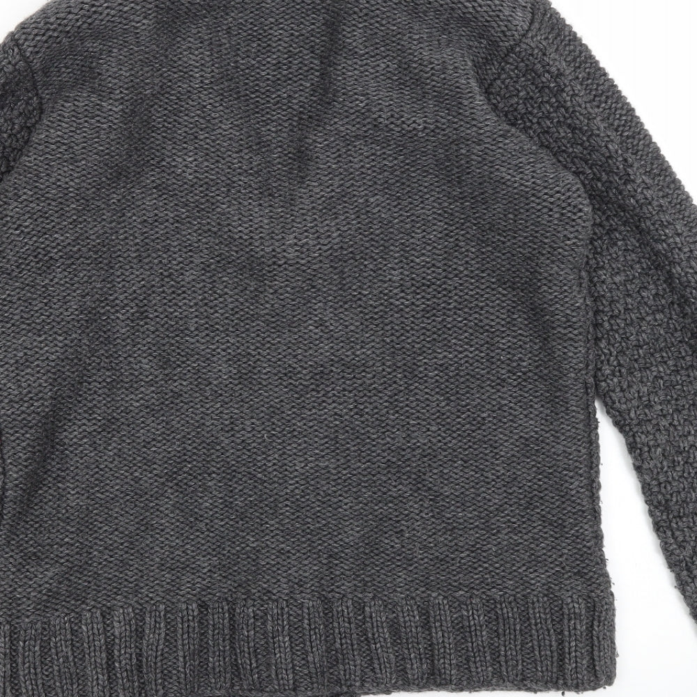 H&M Mens Grey   Cardigan Jumper Size M