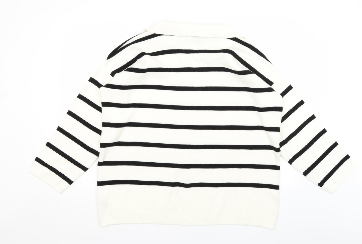 New Look Mens Ivory Striped  Pullover Jumper Size S