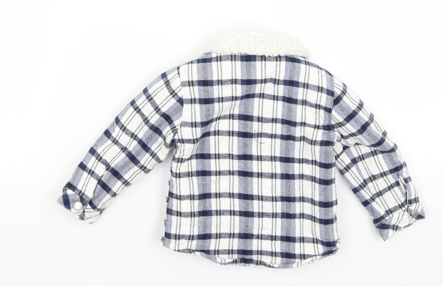 TU Baby Blue Plaid  Cardigan Jumper Size 6-9 Months