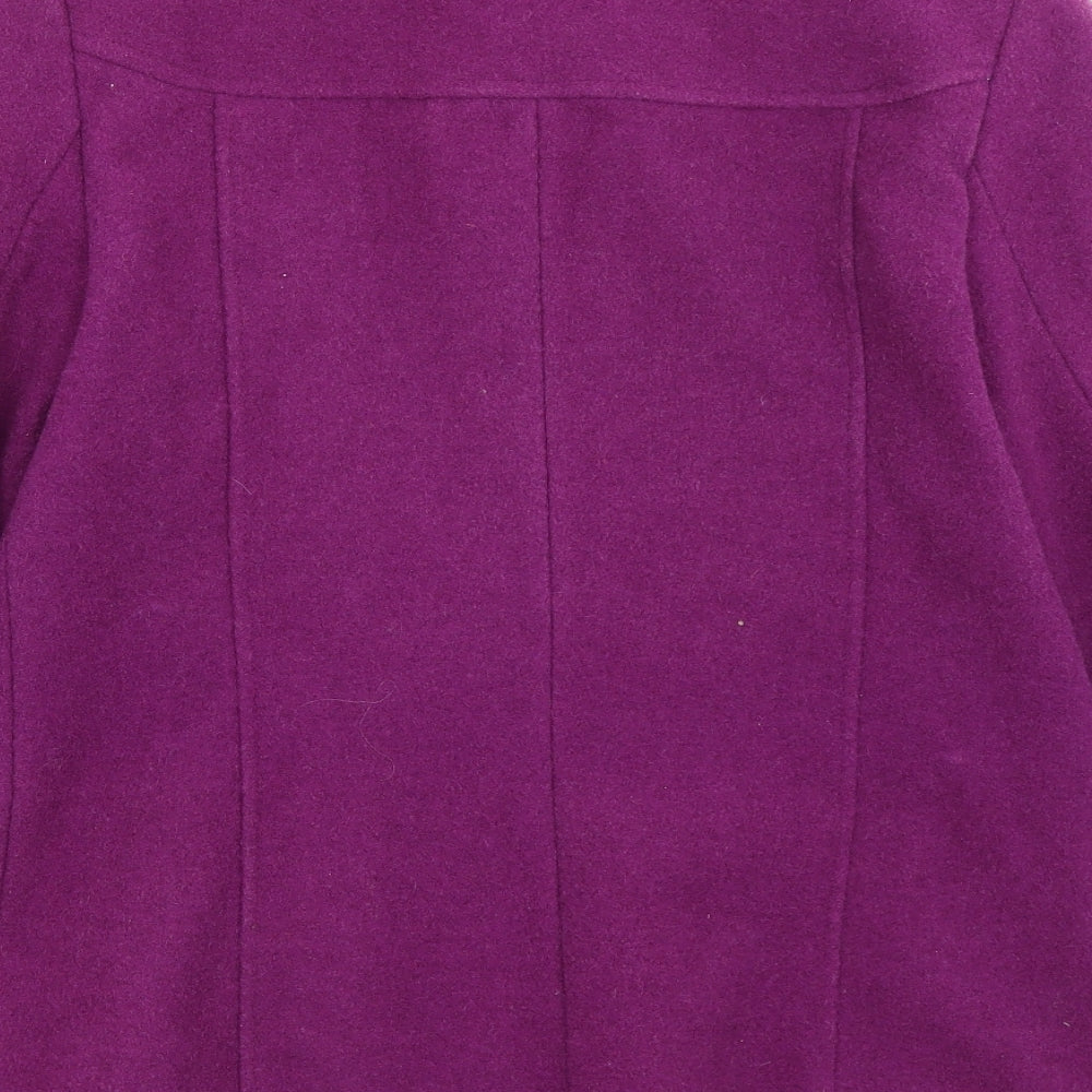 Klass Womens Purple   Overcoat Coat Size 14