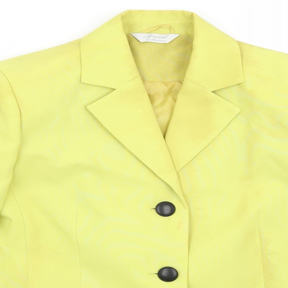 Special Collection Womens Yellow   Jacket Blazer Size 12