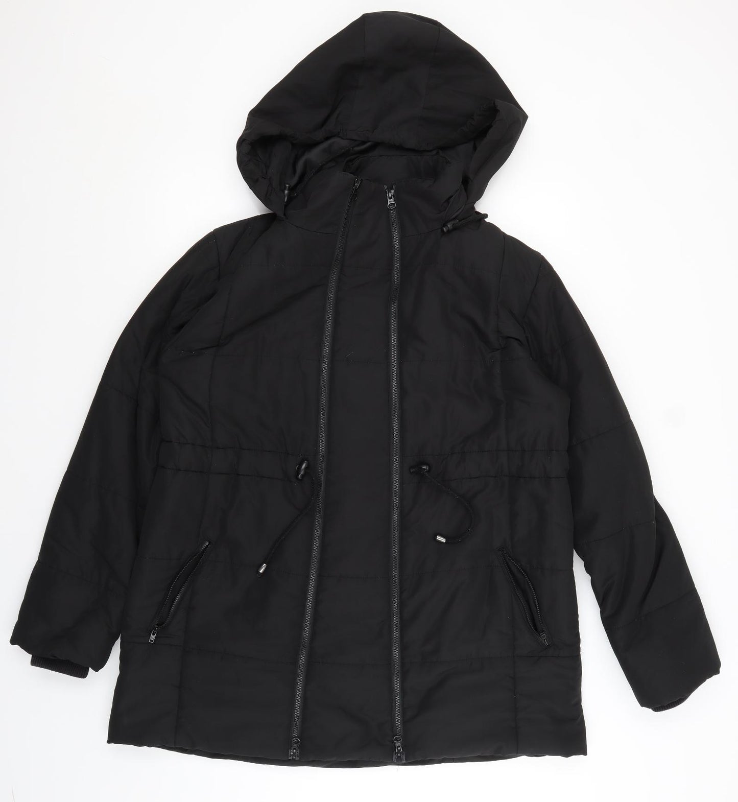 JoJo Maman Bébé Womens Black   Puffer Jacket Coat Size 12