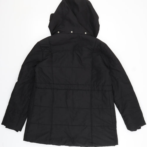 JoJo Maman Bébé Womens Black   Puffer Jacket Coat Size 12