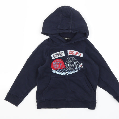 George Boys Blue   Pullover Hoodie Size 2-3 Years  - Dirt Devil