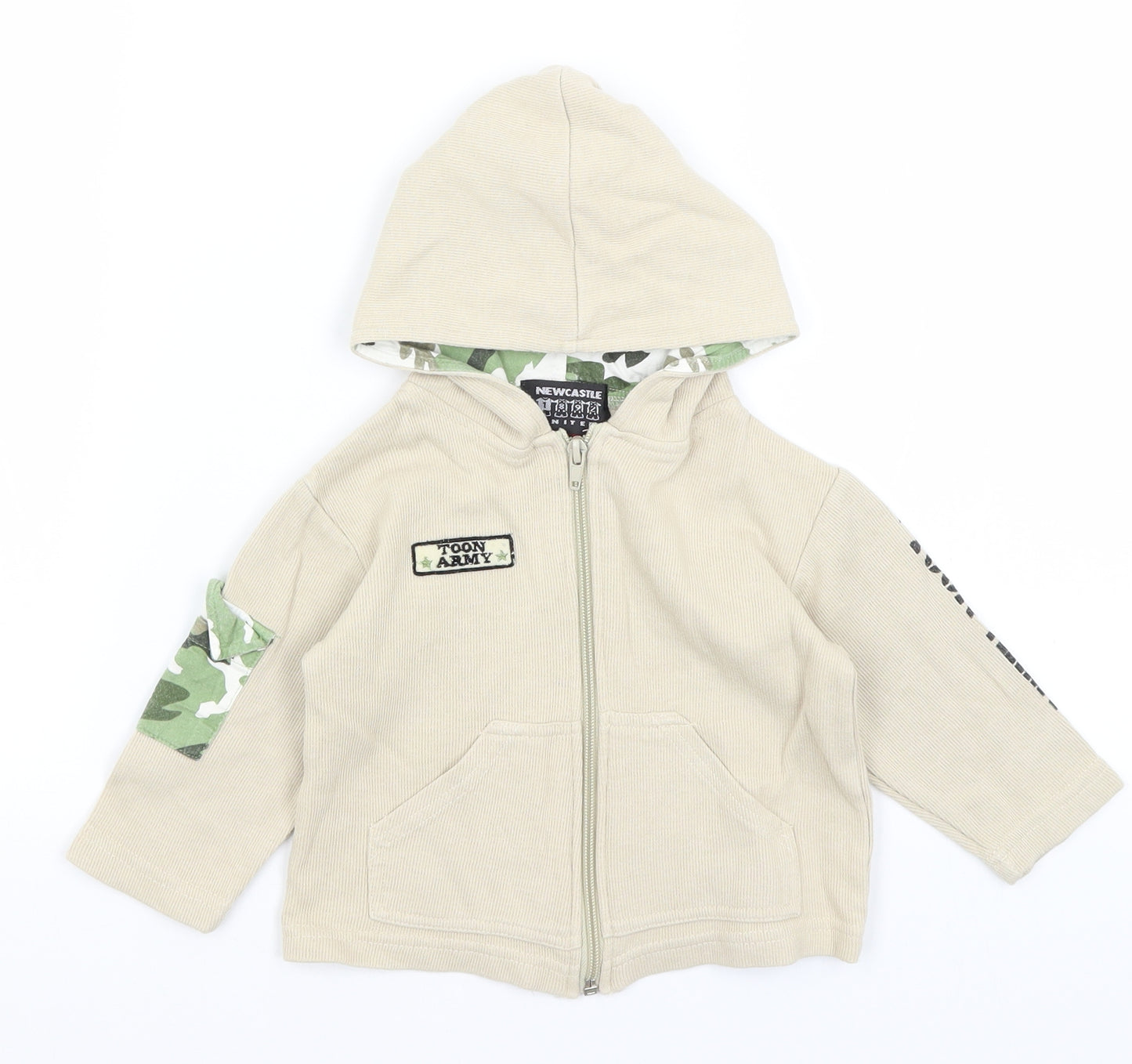 Newcastle United Baby Beige   Full Zip Jumper Size 12-18 Months