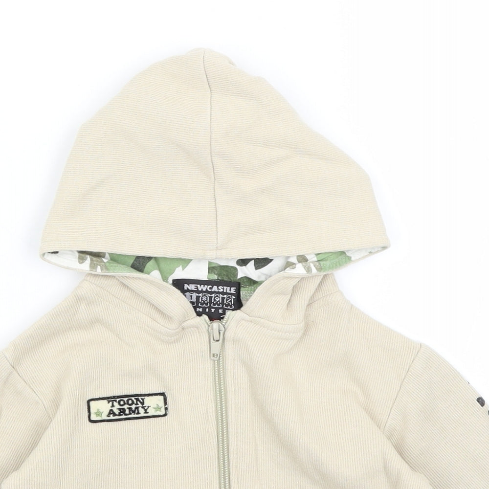 Newcastle United Baby Beige   Full Zip Jumper Size 12-18 Months