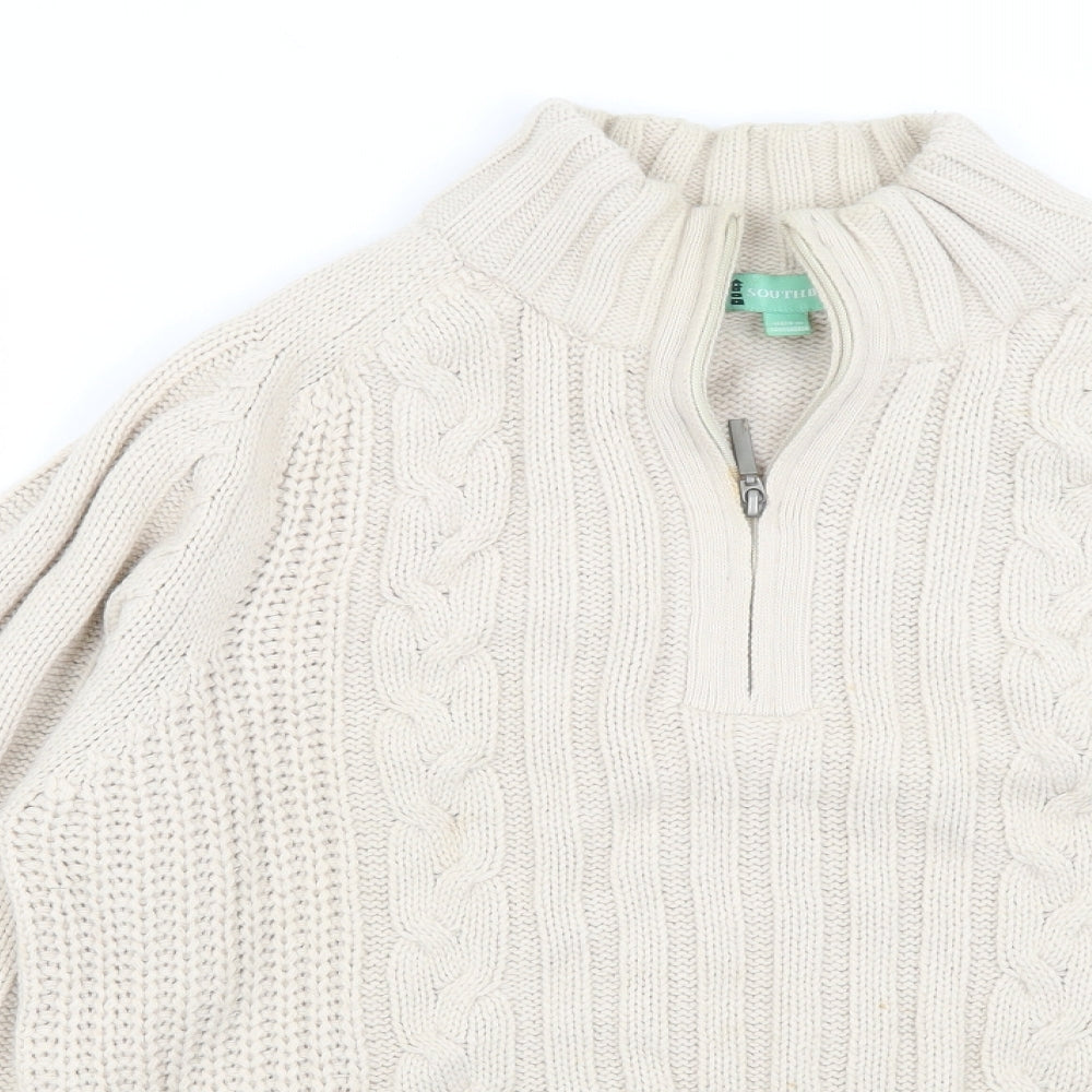 South Bay Mens Beige   Pullover Jumper Size S