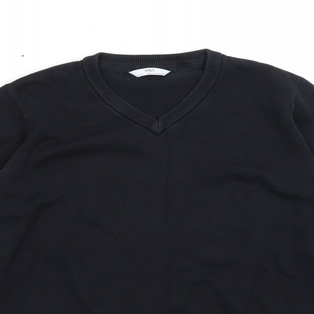 M&S Boys Black   Pullover Jumper Size 13-14 Years