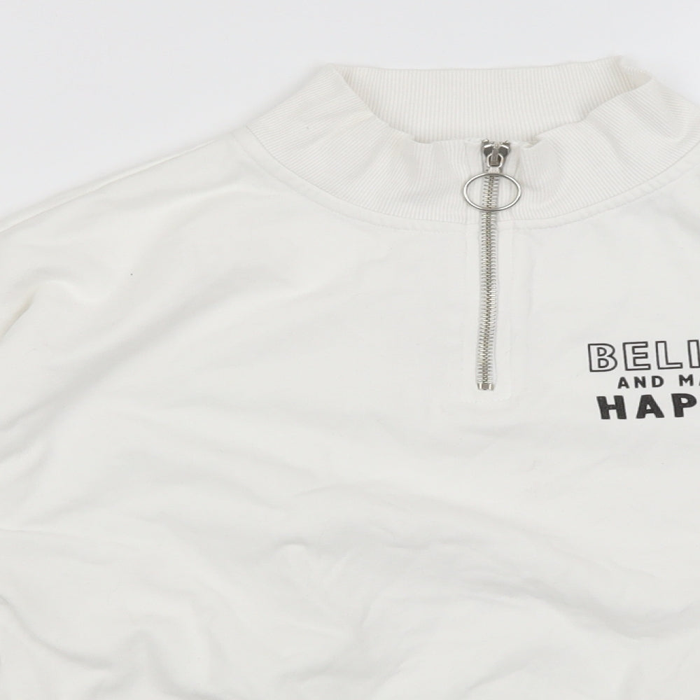 H&M Girls White   Pullover Jumper Size 14-15 Years