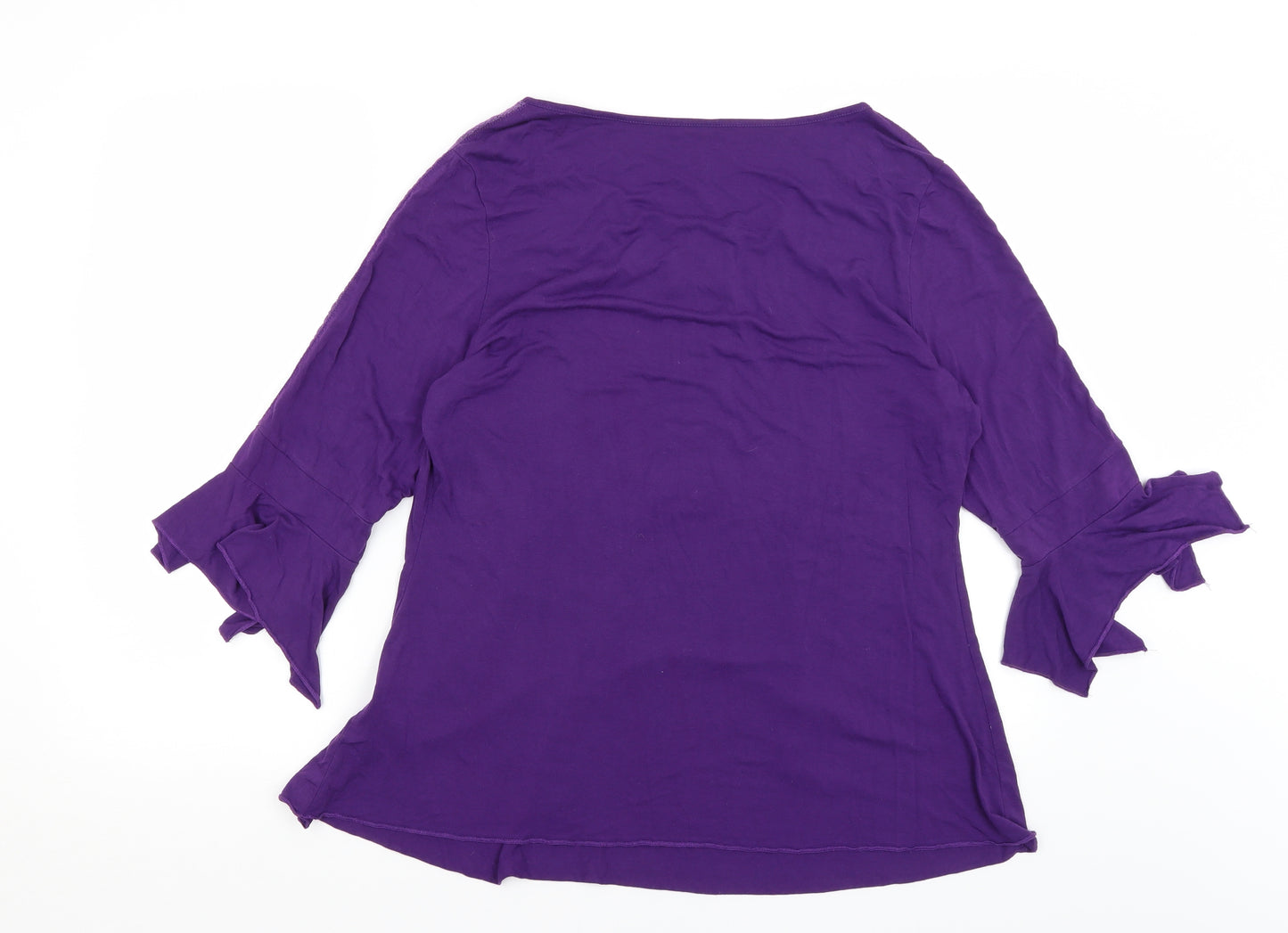 Preworn Womens Purple   Basic T-Shirt Size XL