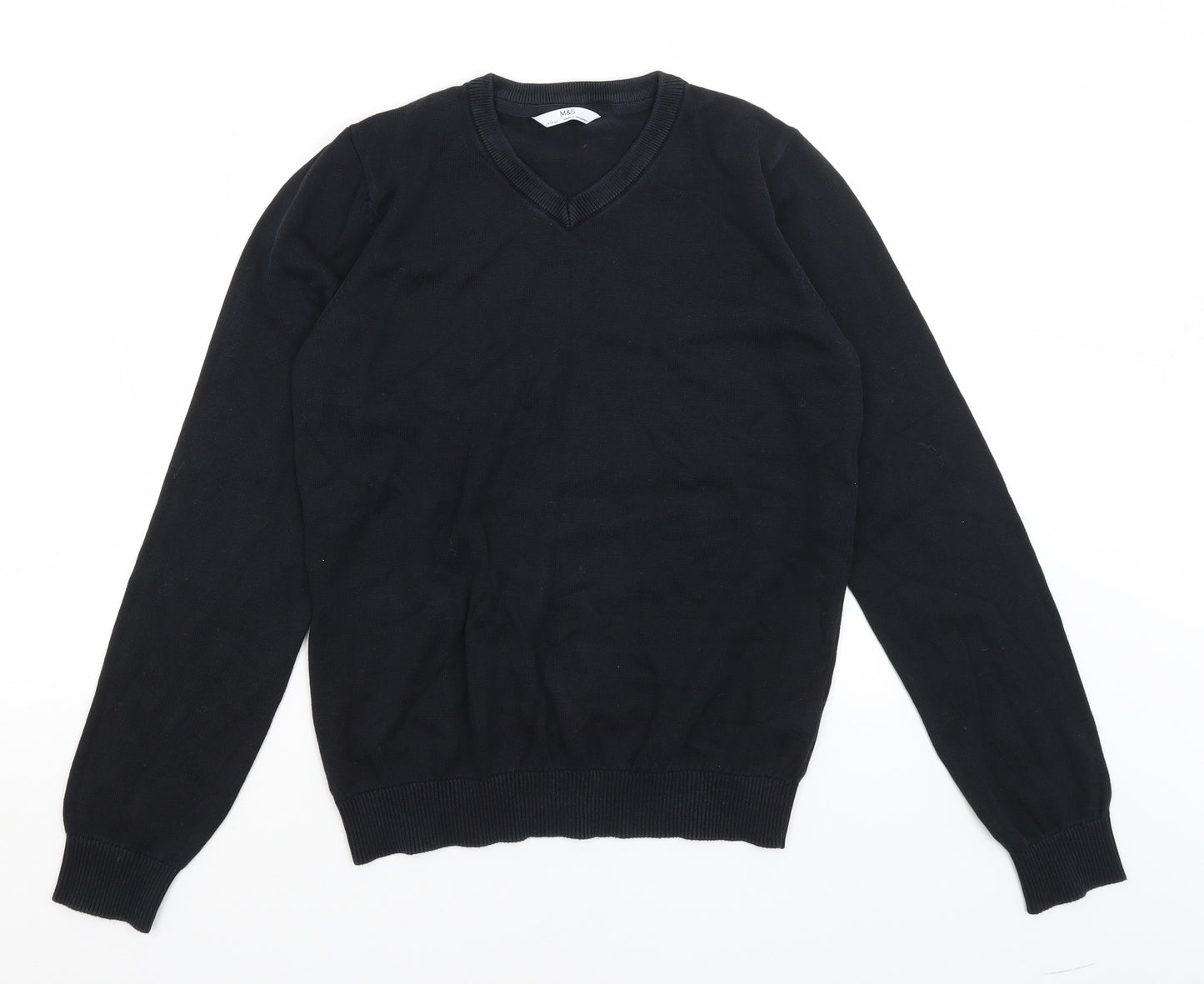 M&S Boys Black   Pullover Jumper Size 13-14 Years