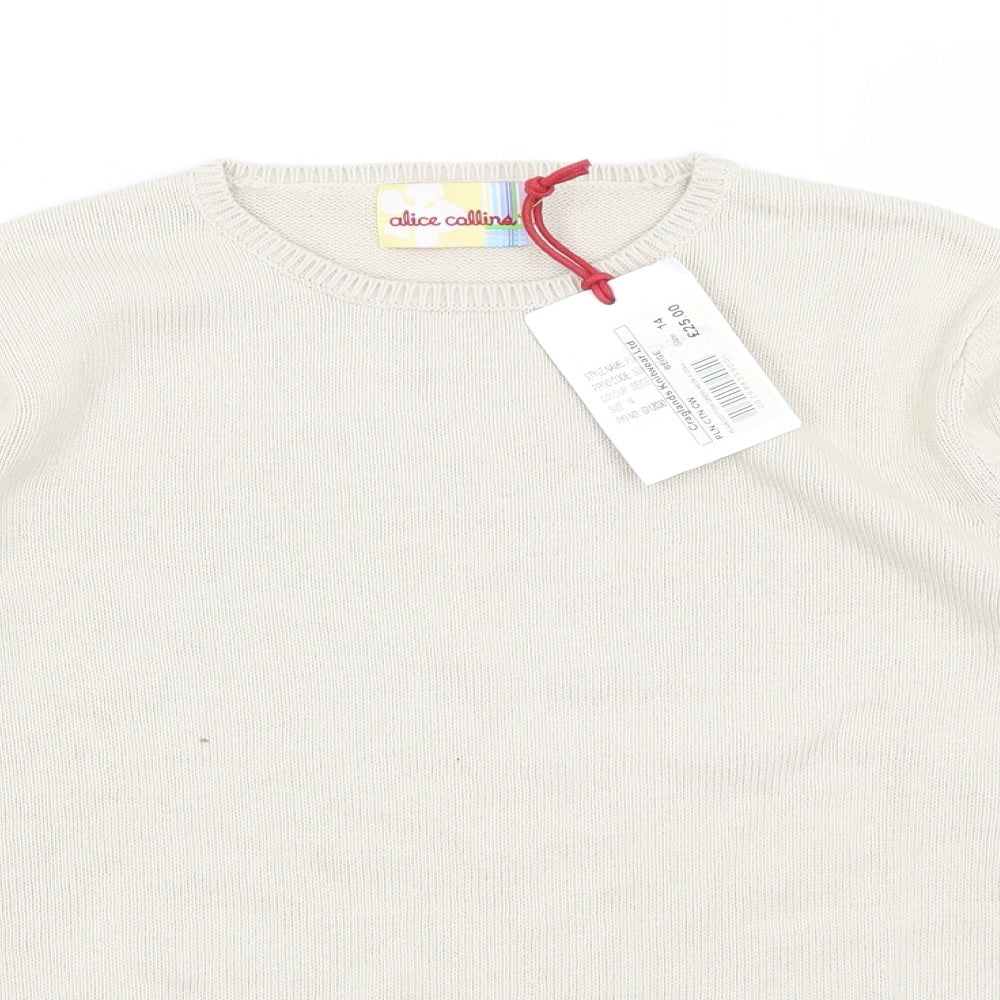 Alice Collins Womens Beige   Pullover Jumper Size 14