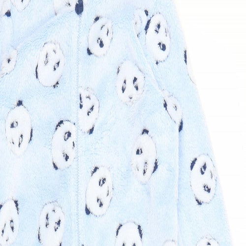 M&S Girls Blue Solid  Top One Piece Size 11-12 Years  - Panda