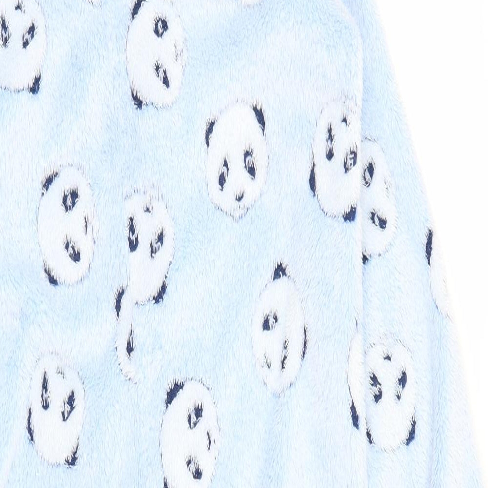 M&S Girls Blue Solid  Top One Piece Size 11-12 Years  - Panda