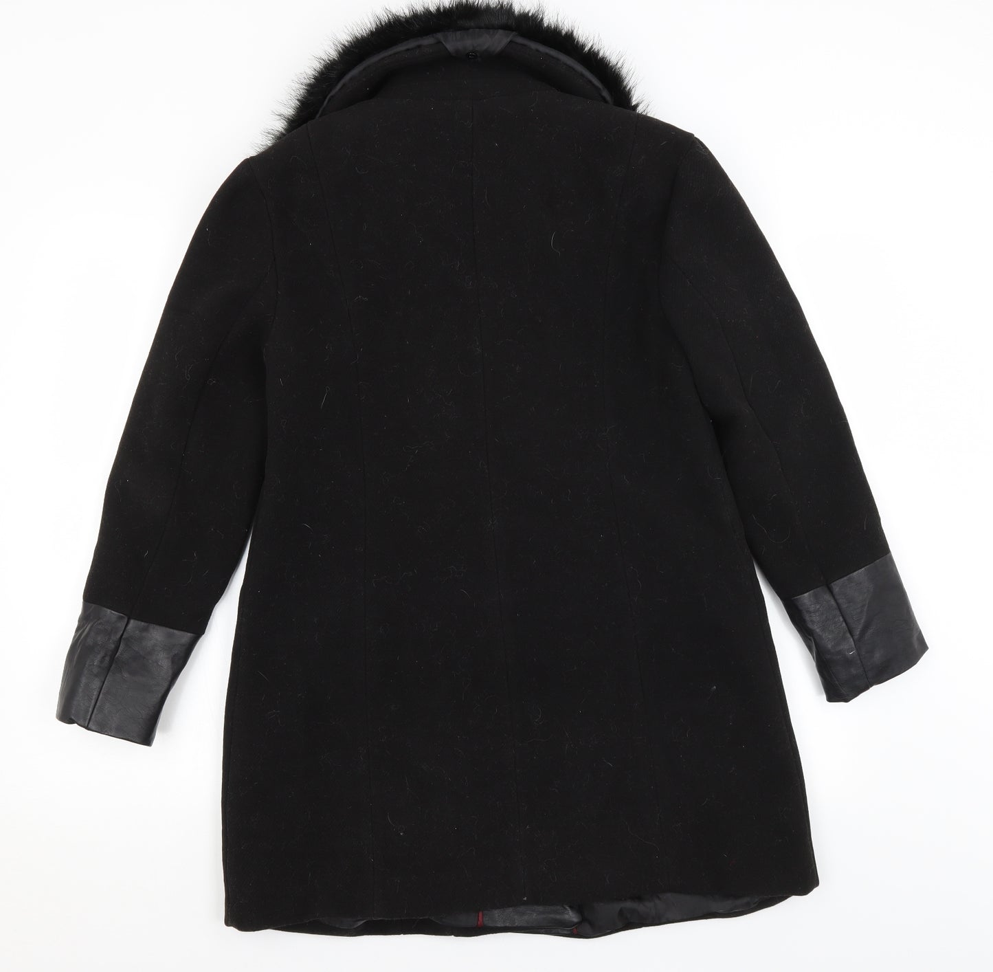 Papaya Womens Black   Overcoat Coat Size 12