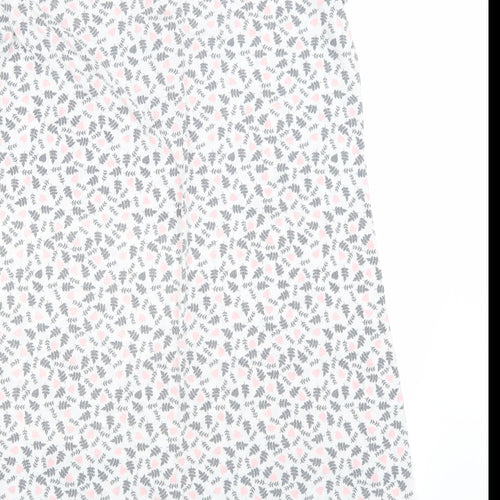 Matalan Womens White Floral  Top Nightshirt Size M