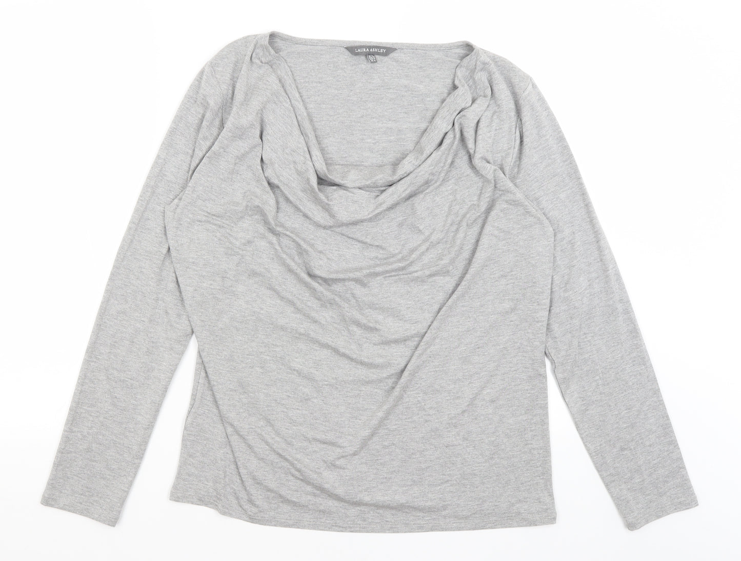 Laura Ashley Womens Grey   Basic T-Shirt Size 14