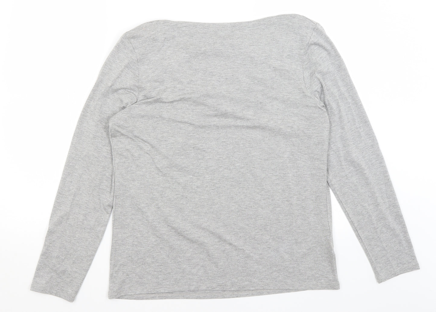 Laura Ashley Womens Grey   Basic T-Shirt Size 14