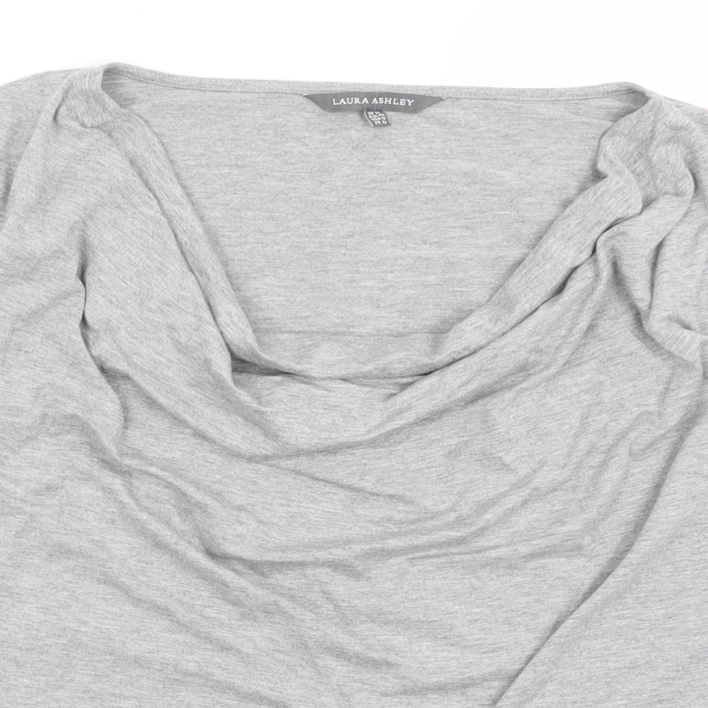 Laura Ashley Womens Grey   Basic T-Shirt Size 14