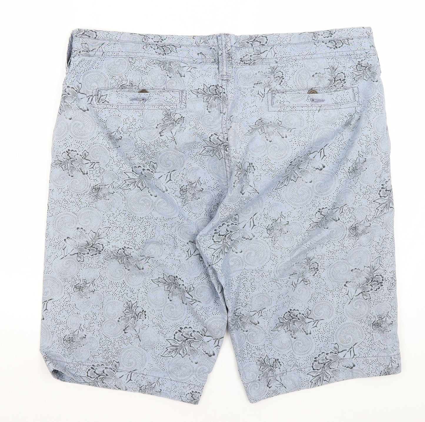 Fat Face Mens Blue Paisley  Bermuda Shorts Size 36 in