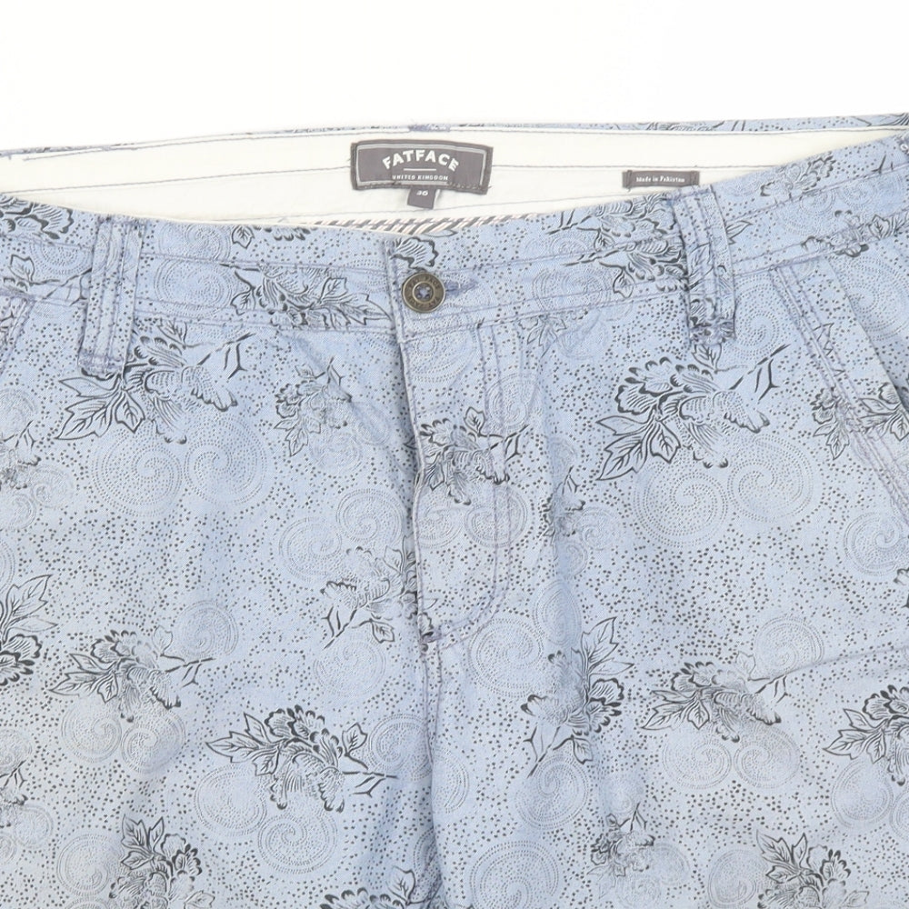 Fat Face Mens Blue Paisley  Bermuda Shorts Size 36 in