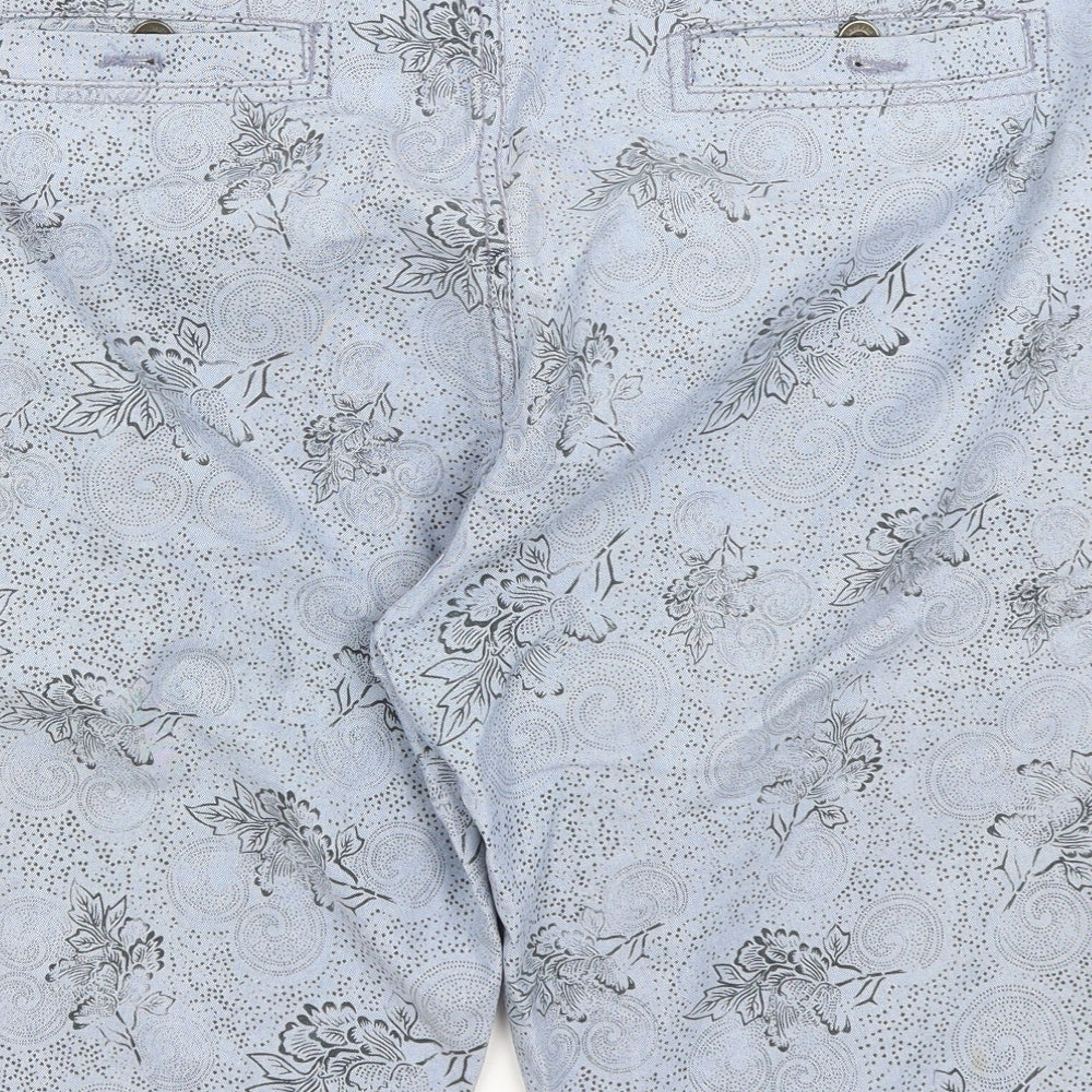 Fat Face Mens Blue Paisley  Bermuda Shorts Size 36 in