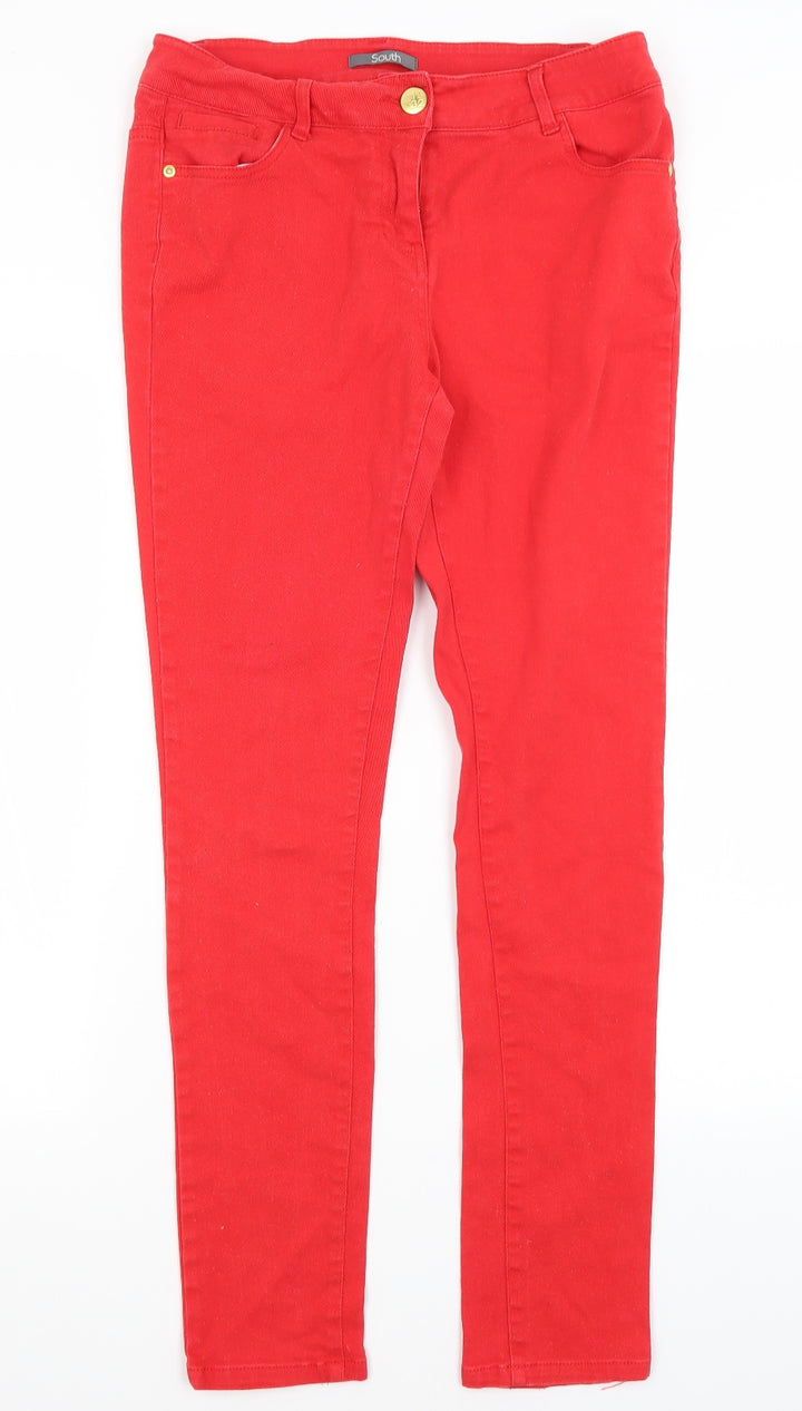 South Womens Red   Skinny Jeans Size 12 L28 in