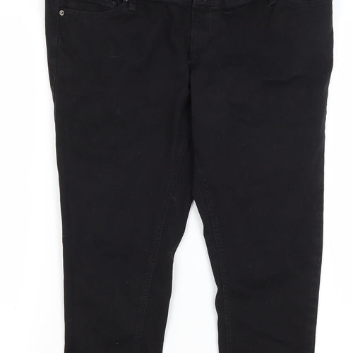 Topshop Womens Black   Cropped Jeans Size 34 in L23 in